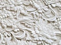 Patterns on the ceiling gypsum sheets of white flowers, plaster background - floral pattern, seamless pattern. Royalty Free Stock Photo