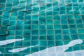 Patterns of ceramic tiles.in Old the pool. Royalty Free Stock Photo