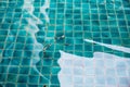 Patterns of ceramic tiles.in Old the pool. Royalty Free Stock Photo