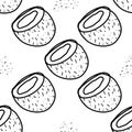 Patterns Coconut. Seamless background vector Royalty Free Stock Photo