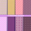 Patterns collectiom 8 purple Royalty Free Stock Photo