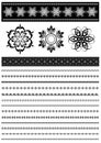 Patterns and collection patterned border Royalty Free Stock Photo