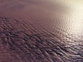 Patterns created ÃÂ¾n the sand by waves and wind Royalty Free Stock Photo