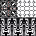 Patterns different seamless black
