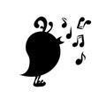 A singing bird icon Royalty Free Stock Photo