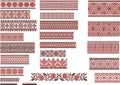 Patterns for Embroidery Stitch, Red and Black