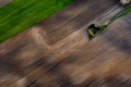 Patterns in the farmland fields at spring