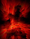 exploding lava red orange and yellow colours Royalty Free Stock Photo