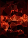 cubist triangular mosaic red orange and yellow colours Royalty Free Stock Photo