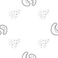 Patterns Cashew Hand drawn doodle style Vector
