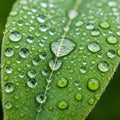 Patterns on the leaf s surface. The background is softly blurred, Royalty Free Stock Photo