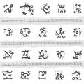 Patterns like hieroglyphics