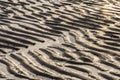 Patterns made by sun, sea, wind and tyde on beach Cadzand Royalty Free Stock Photo