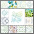 Patterns range from dense networks of lines resembling molecular structure Royalty Free Stock Photo