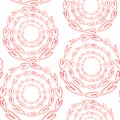 Patterns of red hearts doodles for textiles, packaging, background for Valentine`s Day