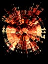 patterns and ripple designs from red-hot lava on a black backgroun