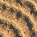 Patterns of rippled sand with shadows create a mesmerizing visual Royalty Free Stock Photo