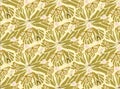 Batterfly gold patterns seamless