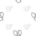 Patterns Sesame Hand drawn doodle style Vector