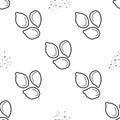 Patterns Sesame Hand drawn doodle style Vector