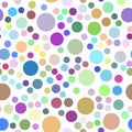 A colorful ellipses seamless background, color spots geometric repeat pattern