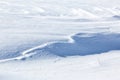 Wind blown patterns in the snow. Royalty Free Stock Photo