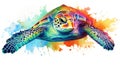 patterns water color turtle