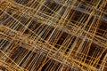 Patterns of welded reinforcement construction steel mesh Royalty Free Stock Photo