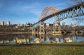 Pattullo Bridge and Railroad Track, New Westminster Royalty Free Stock Photo