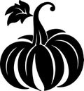 pattypan squash Black Silhouette Generative Ai