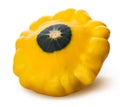 Pattypan squash isplated on white background. Clipping path