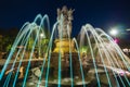 Patung Catur Muka Statue at Night in Denpasar City, Bali, Indonesia