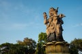 Patung Catur Muka Statue at Sunset in Denpasar City, Bali, Indonesia Royalty Free Stock Photo