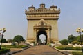 Patuxai literally meaning Victory Gate or Gate of Triumph Royalty Free Stock Photo