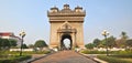 Patuxai literally meaning Victory Gate or Gate of Triumph Royalty Free Stock Photo