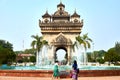 Patuxai Victory Monument Attractive Landmark of Vientiane City of Laos