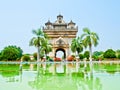 Patuxay monument -Vientiane, LAOS. Royalty Free Stock Photo