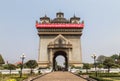 Patuxay victory arch gate building in Vientiane, Laos