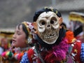 Paucartambo Peru masks during the procession of the Virgin of Carmen Royalty Free Stock Photo