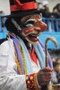 Paucartambo Peru masks during the procession of the Virgin of Carmen Royalty Free Stock Photo