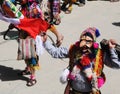 Paucartambo Peru masks during the procession of the Virgin of Carmen