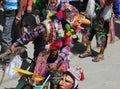 Paucartambo Peru masks during the procession of the Virgin of Carmen