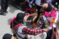 Paucartambo Peru masks during the procession of the Virgin of Carmen