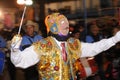 Paucartambo Peru masks during the procession of the Virgin of Carmen. The next day the dancers take to the streets