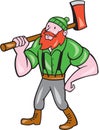 Paul Bunyan LumberJack Isolated Cartoon