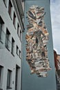 Paul Josef Nardini mosaic on a building in Pirmasens Royalty Free Stock Photo