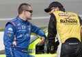 Paul Menard talks with Ricky Stenhouse Jr.