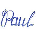 Paul name lettering tinsels