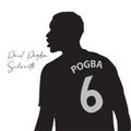 Paul Pogba vector vector silhouette black edition, the vector can be used for, magazine, news, web, collection, and more