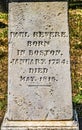 Paul Revere Grave Granary Burying Ground Revolutonary Heroes Boston Massachusetts Royalty Free Stock Photo